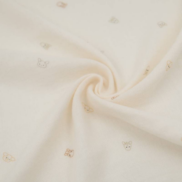 Bamboom - Swaddle Muslin 70X70 - Set van 3 ANIMAL FRIEND