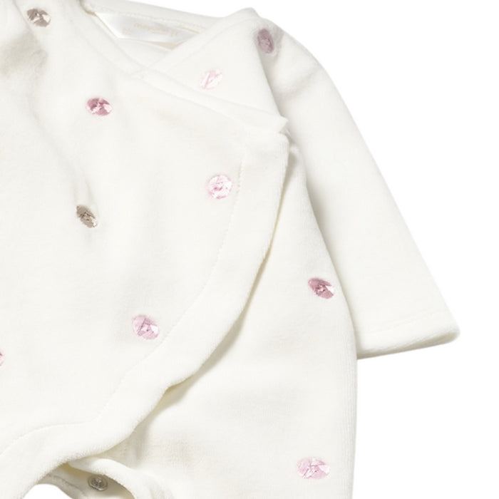 Mayoral - 2 Pcs velour onesie Baby Rose