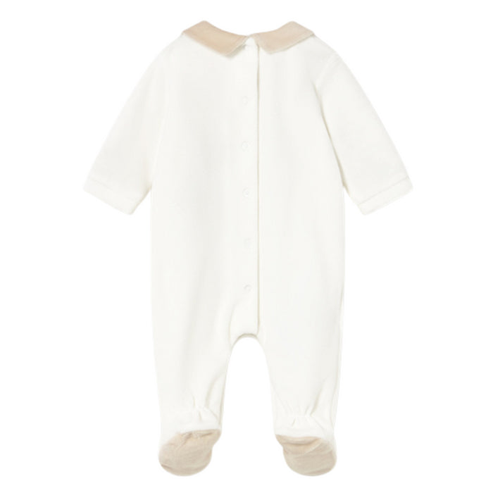 Mayoral - Velour Onesie Natural