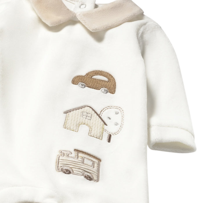 Mayoral - Velour Onesie Natural