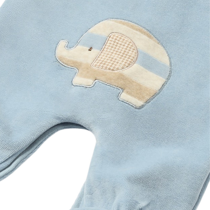 Mayoral - 2 Pcs velour onesie - Polar blue