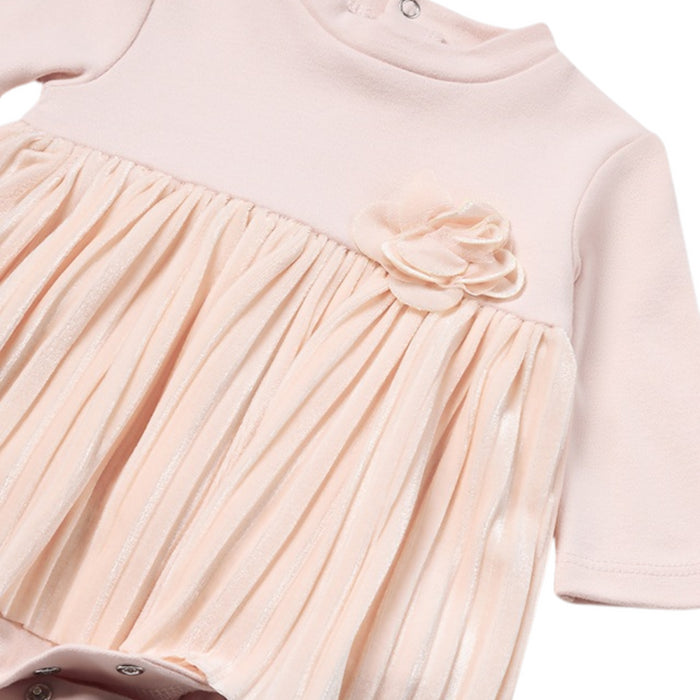 Mayoral - Pleated onesie - Blush