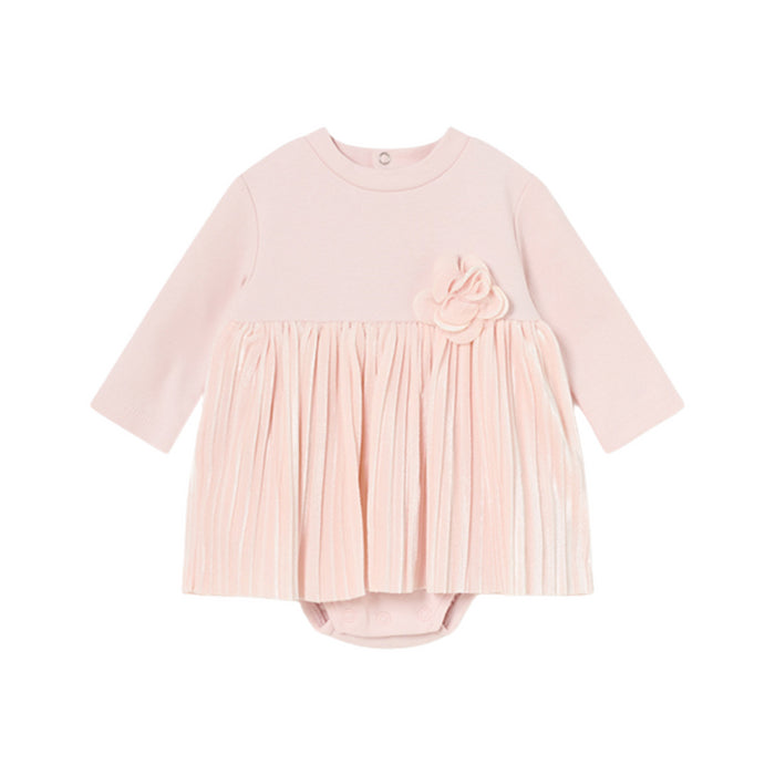 Mayoral - Pleated onesie - Blush