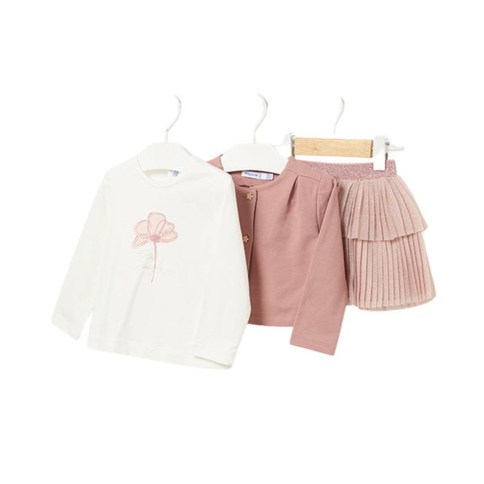 Mayoral - 3 piece skirt set - Makeup