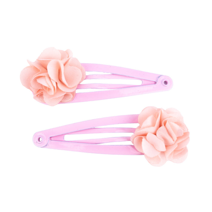 Busy Lizzie - Hair snap clip - Roses - Powder Pink