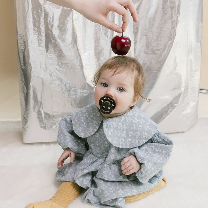 Bibs - Studio Duo 2-pack Holiday Bow Ivory/Plum T1