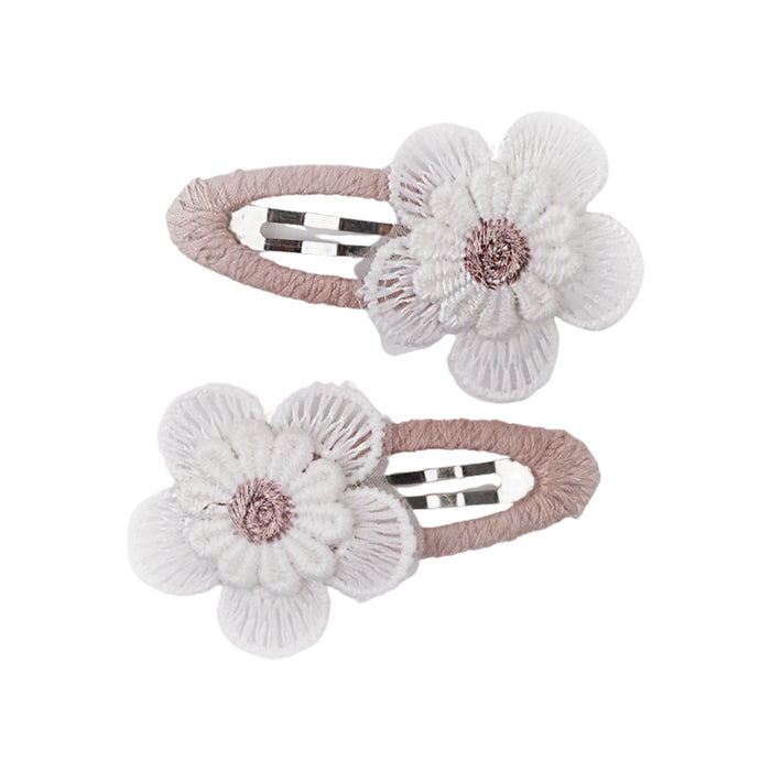 Busy Lizzie - Snap hair clip - Flower - Pink