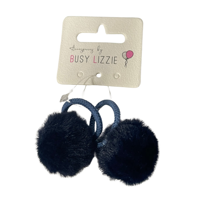 Busy Lizzie - Elastics - PomPom - Blue