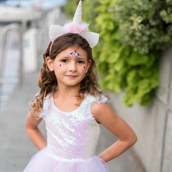 Great Pretenders - Dreamy Unicorn Dress Iridescent/Pink With Headband