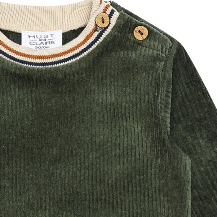 Hust and Claire - Sofus ribbed velour - Deep Ivy