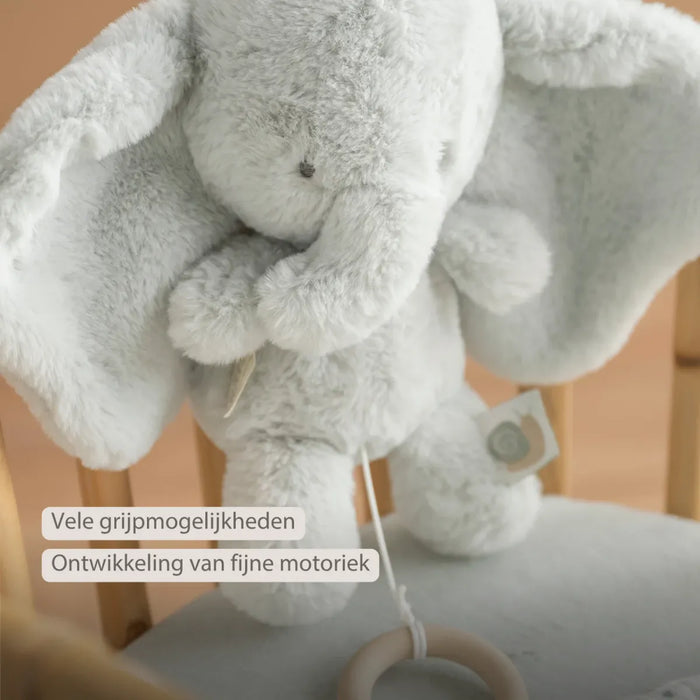 Nattou - LOULOU - Muziekknuffel Olifant (30 cm) - Lindegroen