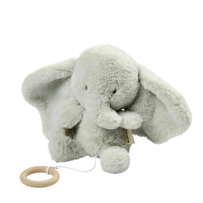 Nattou - LOULOU - Muziekknuffel Olifant (30 cm) - Lindegroen
