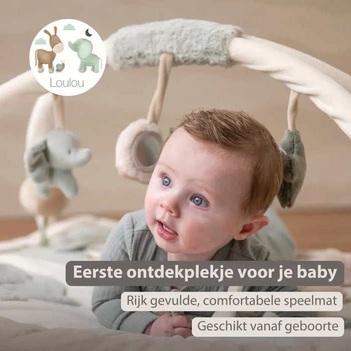 Nattou - LouLou  Speeltapijt vierkant met bogen (80x80cm)