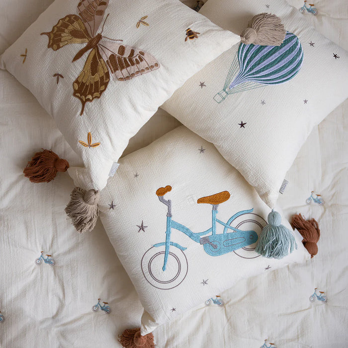 Camcam - Embroidered Cushion - OCS - Bicycle