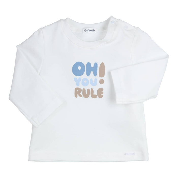 Gymp - T-Shirt Aerobic Long sleeve Oh You Rule - White