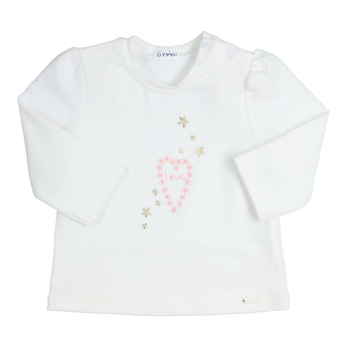 Gymp - T-shirt Aerobic Long Sleeve Love - Off White