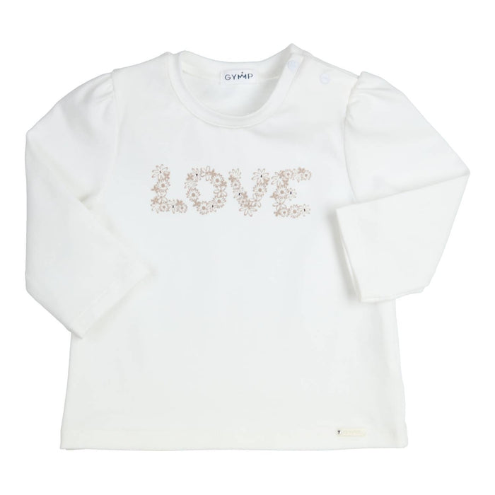 Gymp - T-shirt Aerobic Long Sleeve Love Letters - Off White