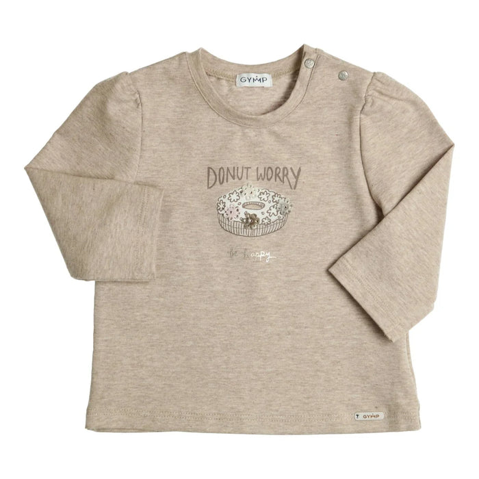 Gymp - T-shirt lange mouw Aerochine Donut Worry - Beige