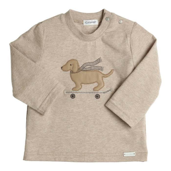 Gymp - T-shirt met lange mouwen Aerochine Skater Dachshund Beige