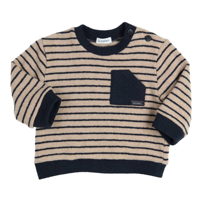 Gymp - Trui Lander - Beige Navy gestreept