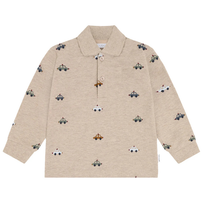 Hust and Claire - Polo Stevie Police emb. - Beige Melange