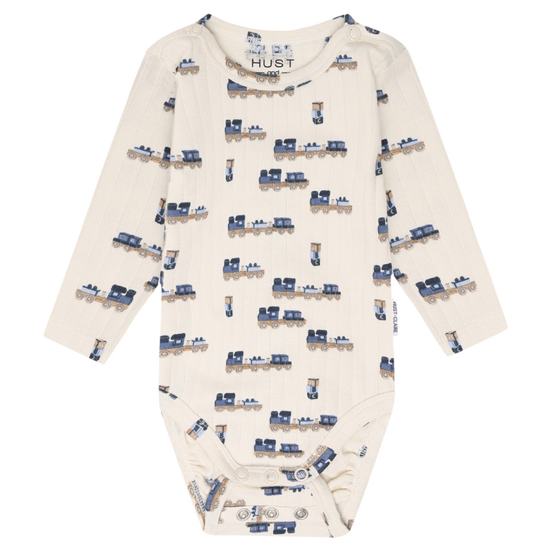 Hust and Claire - Body met lange mouwen Bam Rib Train - Off White