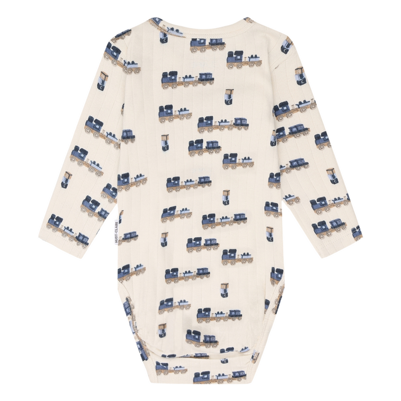 Hust and Claire - Body met lange mouwen Bam Rib Train - Off White