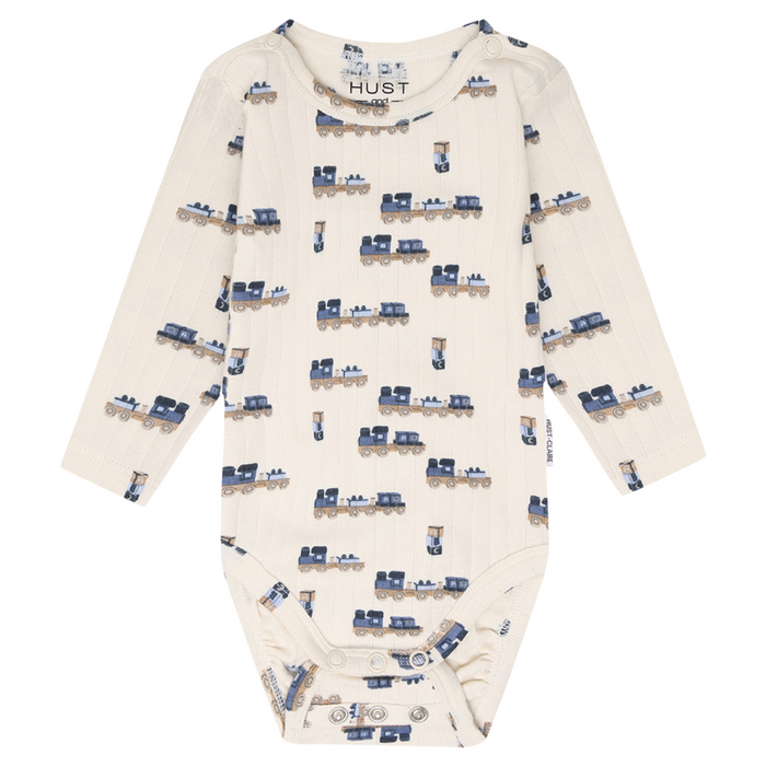 Hust and Claire - Body met lange mouwen Bam Rib Train - Off White