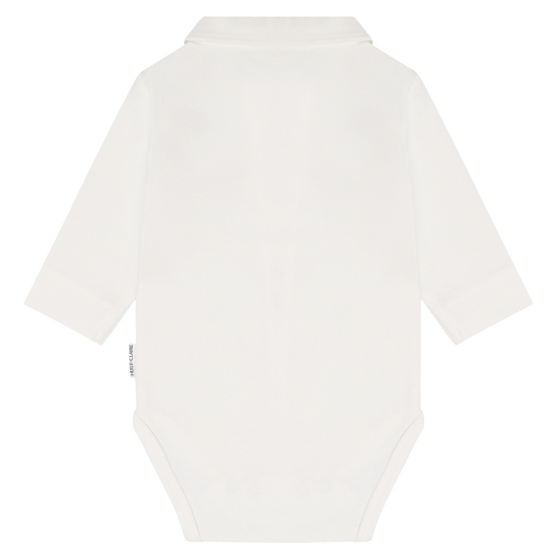 Hust and Claire - Body met lange mouwen Baba Collar - Ivory