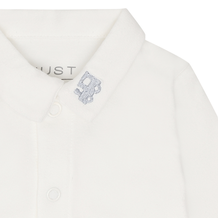 Hust and Claire - Body met lange mouwen Baba Collar - Ivory