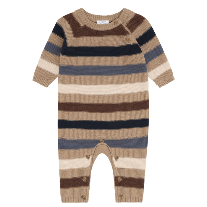 Hust and Claire - Babypakje zonder voetjes Mill Stripe - Biscuit