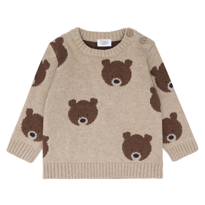 Hust and Claire - Sweater Pilou Bear - Beige Melange