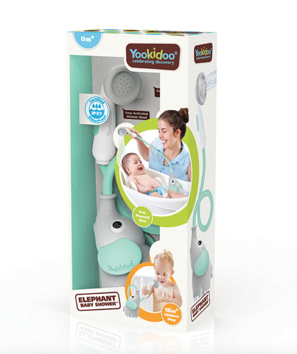 Yookidoo - Elephant Baby Shower – Grey/Blue