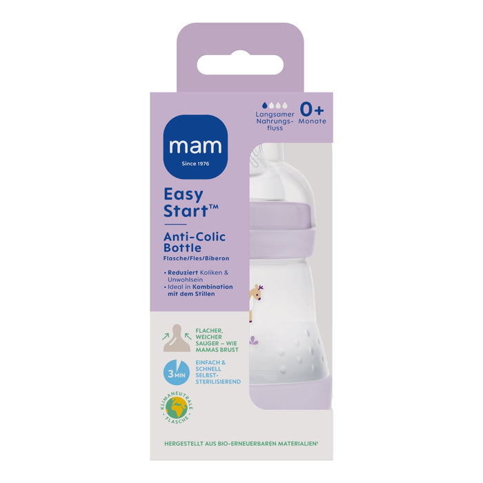 MAM - Easy Start Baby Bottle 160ml mat lilac