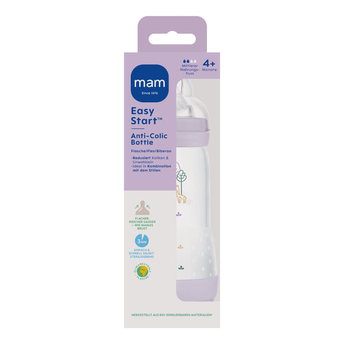 MAM - Easy Start Baby Bottle 320ml mat lilac