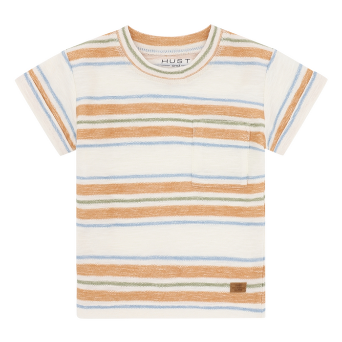 Hust and Claire - Anton T-shirt - Loop stripe - Ivory