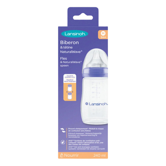 Lansinoh - Drinkfles & NaturalWave® speen 240ml