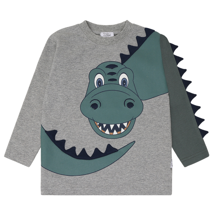 Hust and Claire - T-shirt met lange mouwen Anton Dino - Grey melange