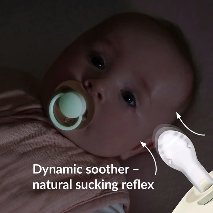 Difrax - Fopspeen Prime Dynamisch - Glow in the dark - Ivory/Blush