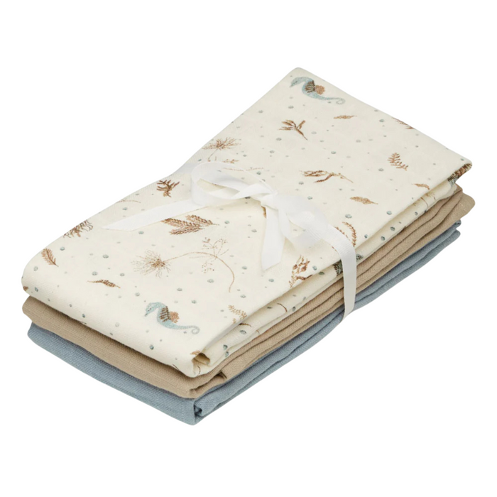 Camcam - Muslin Cloth, 3-pack - GOTS Mix Sea Garden