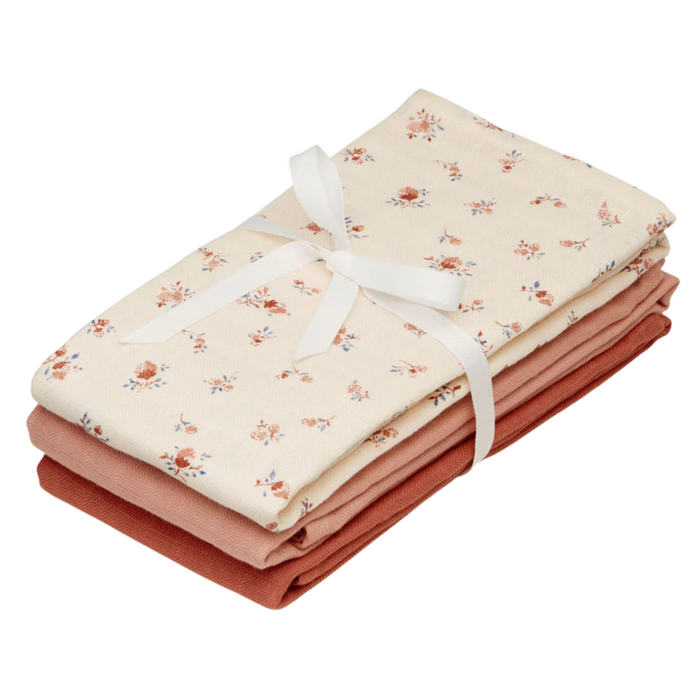 Camcam - Muslin Cloth, 3-pack - GOTS Mix - Berries