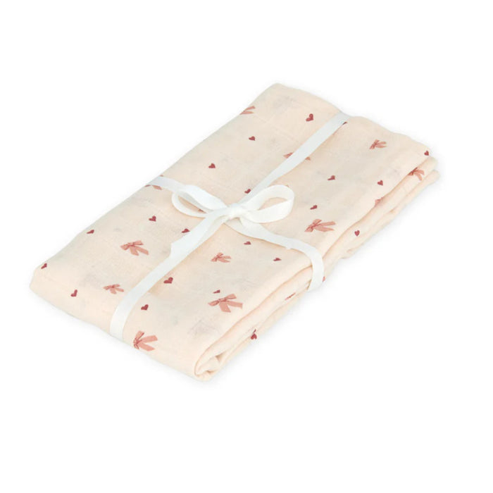 CamCam -  Swaddle - GOTS - Bows 120x120