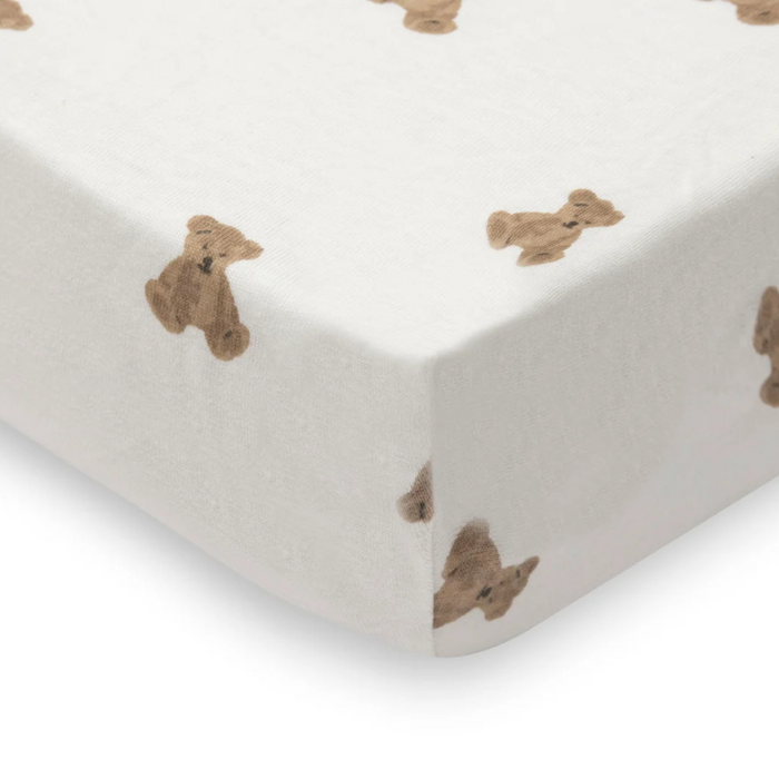 Jollein - Hoeslaken Jersey - Mini Teddy Bear 70x140