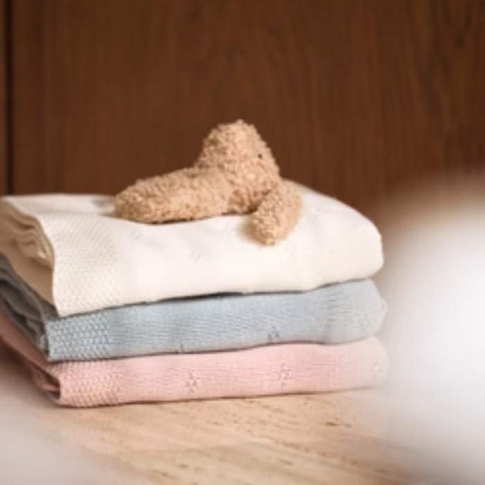 Jollein - Deken Wieg 75x100cm Cosy Knit Ivory