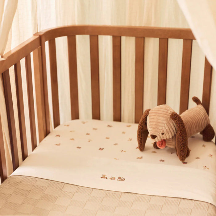 Jollein - Deken Wieg 75x100cm Box Knit Warm Sand//Velvet GOTS  (TOG 1,5)