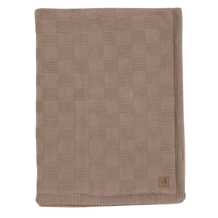 Jollein - Deken Wieg 75x100cm Box Knit Milky Coffee/Velvet GOTS (TOG 1,5)