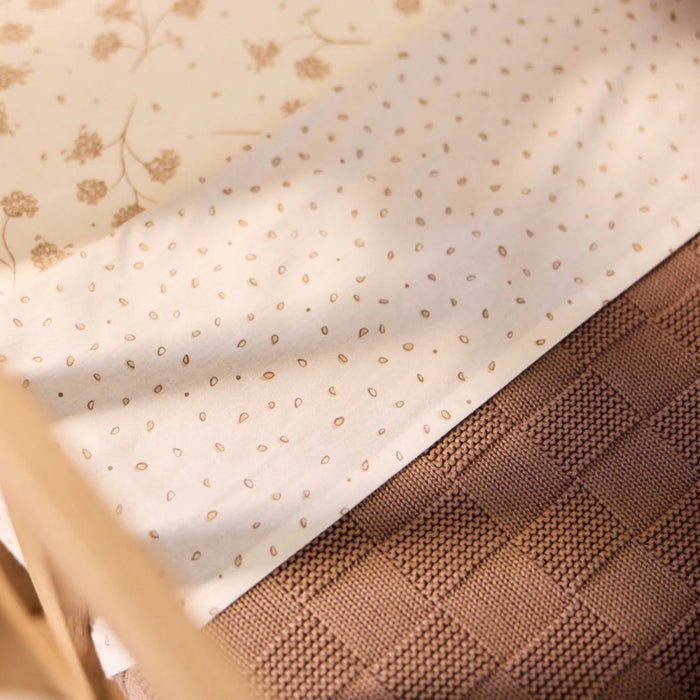 Jollein - Deken Wieg 75x100cm Box Knit Milky Coffee/Velvet GOTS (TOG 1,5)