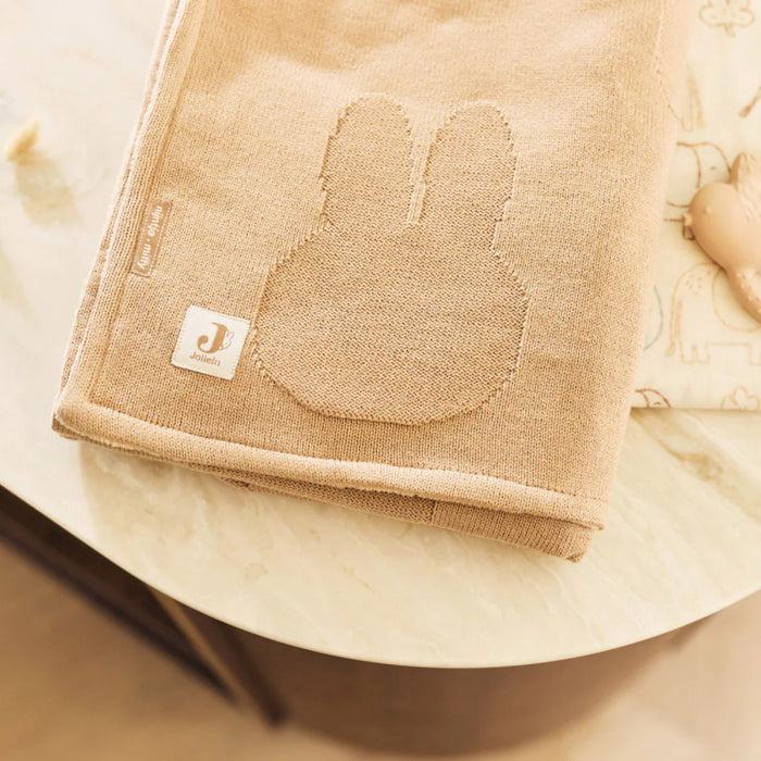 Jollein - Deken Wieg 75x100cm Miffy Biscuit/Velvet (TOG 1)