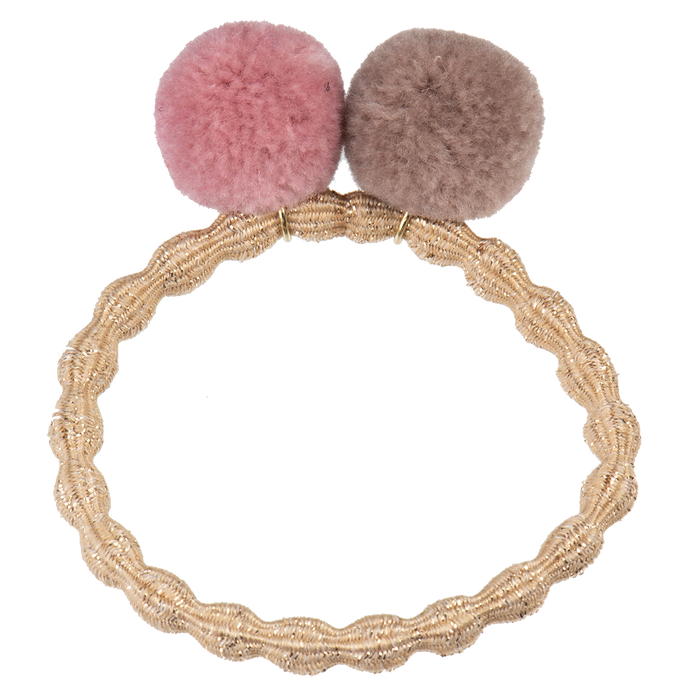 KKNEKKI - PomPom beige glitter w dusty rose-dove