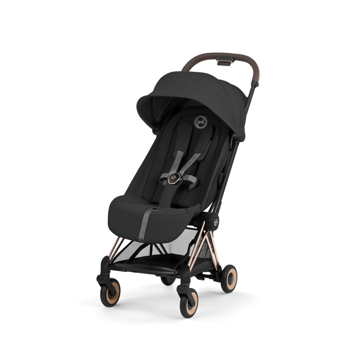 Cybex - COYA Comfort Rosegold incl. Foldable Carry Cot Sepia Black | black